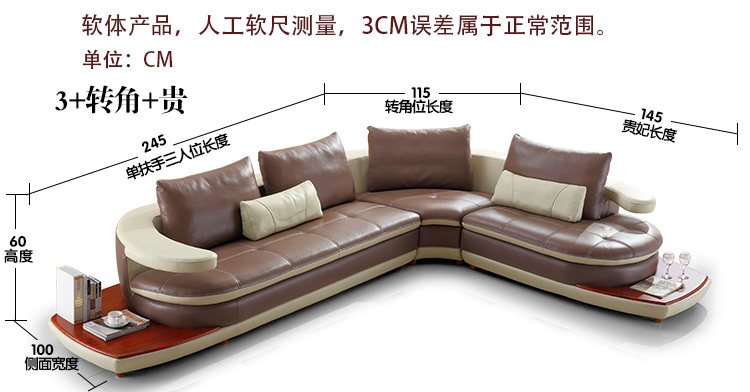真皮沙發(fā)尺寸圖